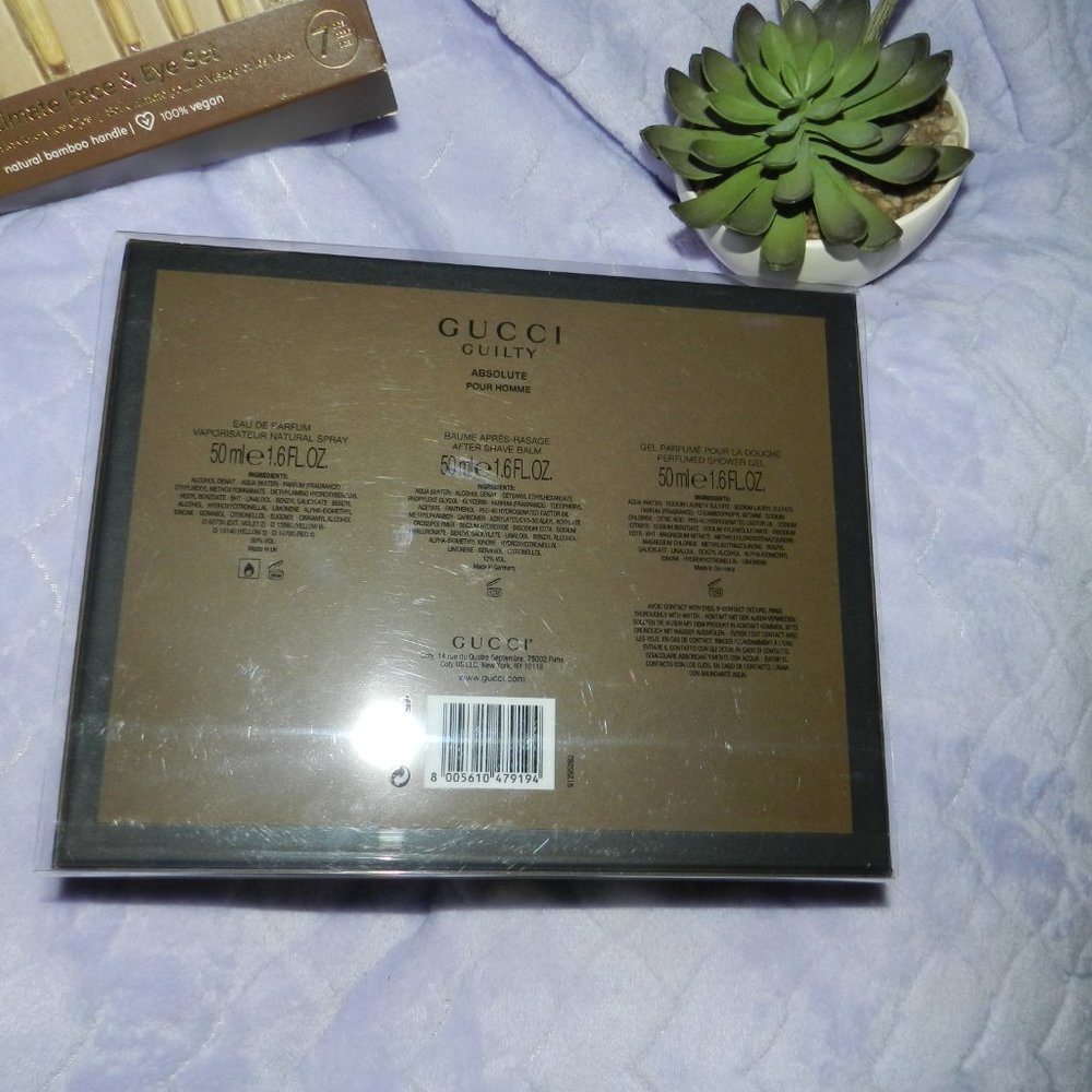 Gucci Guilty Absolute Pour Homme Eau De Gift Set Discontinued🆕Fast💨⚡🚚 - Picture 4 of 15